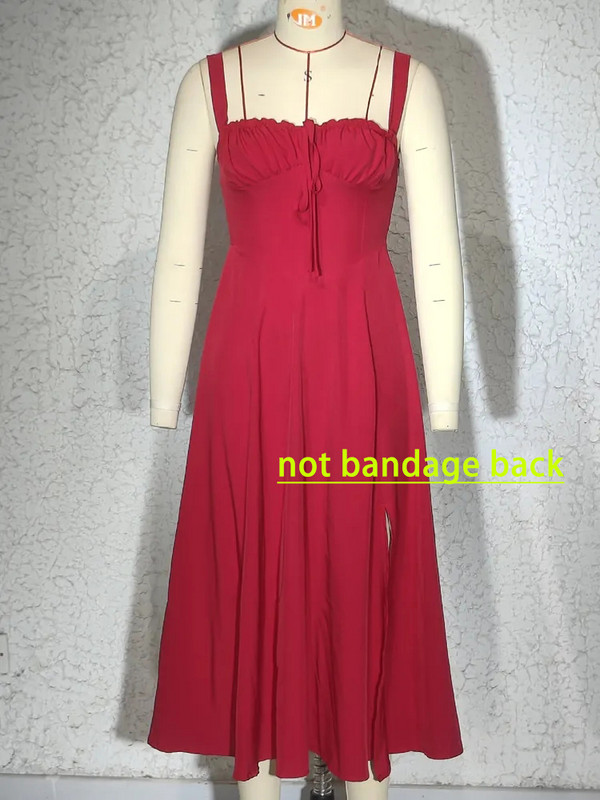 Avrilyaan Seksi haljina s otvorenim ramenima i cvjetnim printom za žene Visoko podijeljene elegantne duge haljine bez leđa Ljetna haljina Vestidos