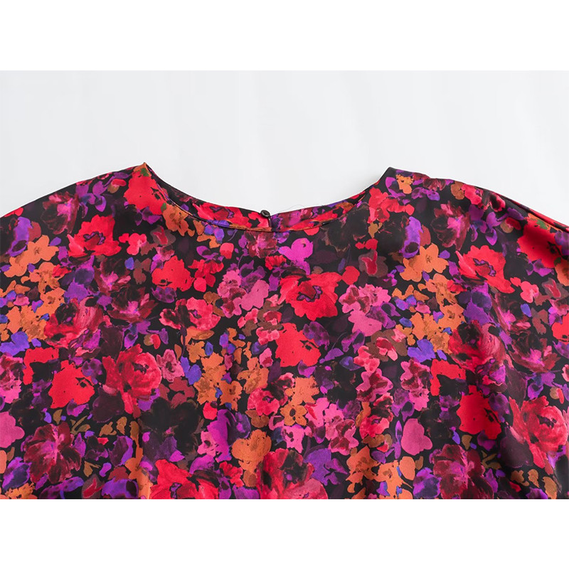 TRAF haljine s cvjetnim uzorkom za žene Jesen 2023. Midi haljina Ženske duge haljine za zabave Ženska vintage ženska haljina