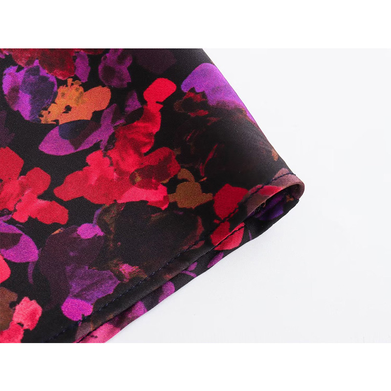 TRAF haljine s cvjetnim uzorkom za žene Jesen 2023. Midi haljina Ženske duge haljine za zabave Ženska vintage ženska haljina