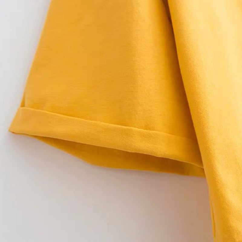 Γυναικείες μπλούζες με σπαστό με λαιμόκοψη σε σχήμα V, καλοκαιρινές νέες μονόχρωμες γυναικείες μπλούζες με κοντό μανίκι