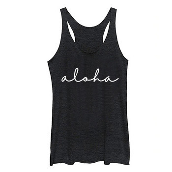 Aloha Tank Top Γεια σου Χαβανέζικα μπλουζάκια Γυναικεία γράμματα διακοπές Γυναικεία ρούχα στην παραλία Γυναικεία ρούχα προπόνηση Γυμναστήριο μπλουζάκια γιόγκα Γυναικεία δεξαμενή