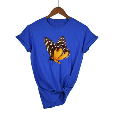 Femei Lady Cartoon Fluture Floral Elegant Cămașă de vară 2021 Haine Tricou Tricou Femei Top Femeie Imprimat Tricou Grafic