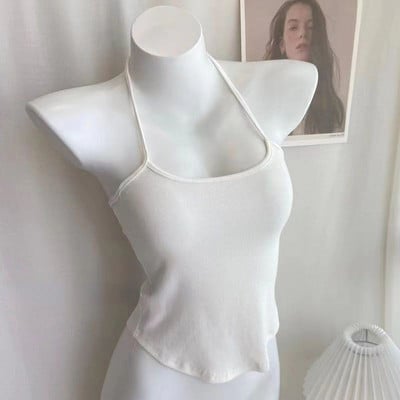 Ženske kamisole s halterima S-5XL Mekane šik majice bez leđa Ljetna nježna moda Unutarnji djevojački korejski stil Sve za studente