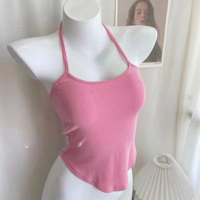 Ženske kamisole s halterima S-5XL Mekane šik majice bez leđa Ljetna nježna moda Unutarnji djevojački korejski stil Sve za studente