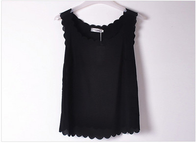 Καλοκαιρινά τοπ γυναικεία σέξι μπλουζάκια φανελάκια Chiffon Αμάνικα εσώρουχα