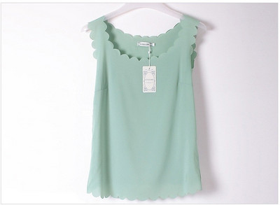 Καλοκαιρινά τοπ γυναικεία σέξι μπλουζάκια φανελάκια Chiffon Αμάνικα εσώρουχα