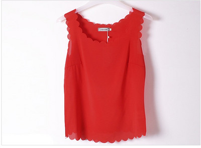 Καλοκαιρινά τοπ γυναικεία σέξι μπλουζάκια φανελάκια Chiffon Αμάνικα εσώρουχα