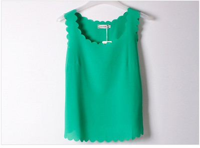 Καλοκαιρινά τοπ γυναικεία σέξι μπλουζάκια φανελάκια Chiffon Αμάνικα εσώρουχα