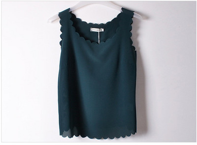 Καλοκαιρινά τοπ γυναικεία σέξι μπλουζάκια φανελάκια Chiffon Αμάνικα εσώρουχα