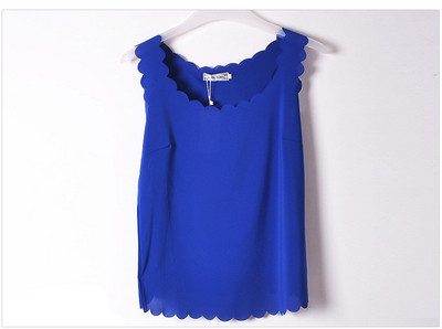 Καλοκαιρινά τοπ γυναικεία σέξι μπλουζάκια φανελάκια Chiffon Αμάνικα εσώρουχα