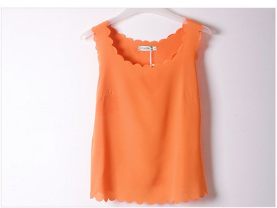 Καλοκαιρινά τοπ γυναικεία σέξι μπλουζάκια φανελάκια Chiffon Αμάνικα εσώρουχα