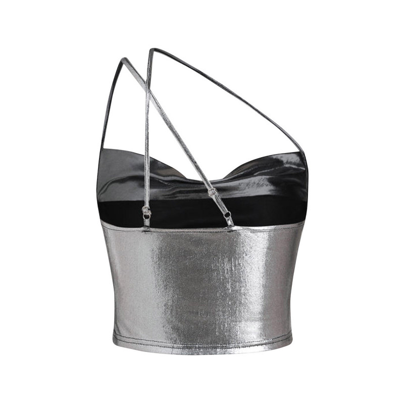 Topuri decupate pentru ieșiri pentru femei, cu bretele spaghete, camisole, cu decolteu în V, cămașă, de culoare uni, pentru camisole топ женский Crop top 상의