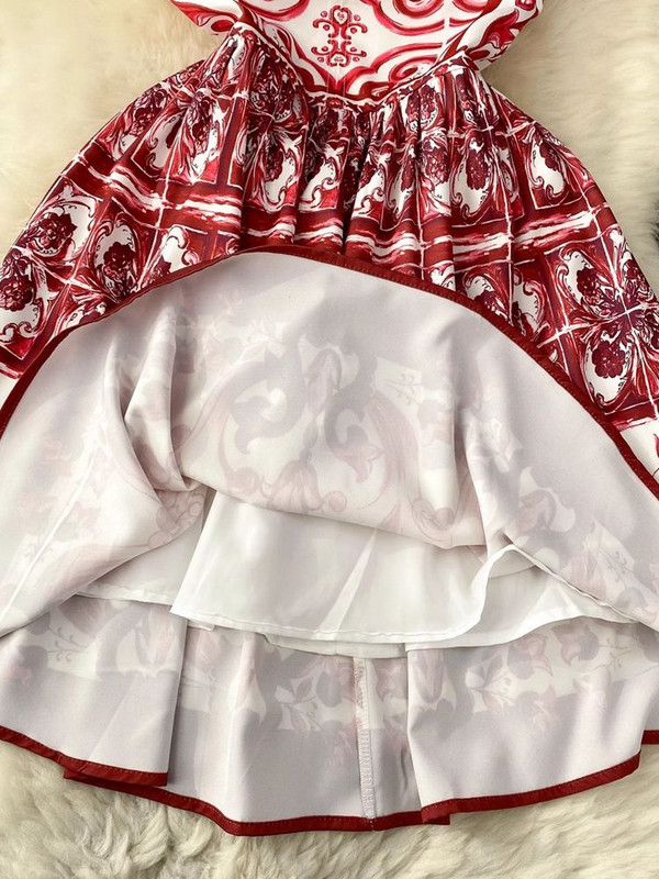 Mini haljina s cvjetnim printom u boji za ljetne praznike Ženska plavo-bijela porculanska naramenica za špagete Podstavljena kratka haljina