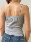 Yoawdats Topuri de vară Y2K pentru femei, fără mâneci, cu garnituri din dantelă, tricotat, ocazional, camisole, pentru petrecere, haine estetice 2024