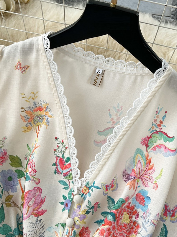 Lusumily New Femei Rochie Lungă Elegantă Vestiment Palat Elegant Manecă Lungă Plajă Rochii din șifon Femei Vintage Rochie lungă de vacanță