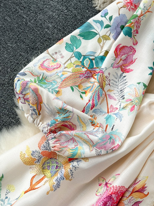 Lusumily New Femei Rochie Lungă Elegantă Vestiment Palat Elegant Manecă Lungă Plajă Rochii din șifon Femei Vintage Rochie lungă de vacanță