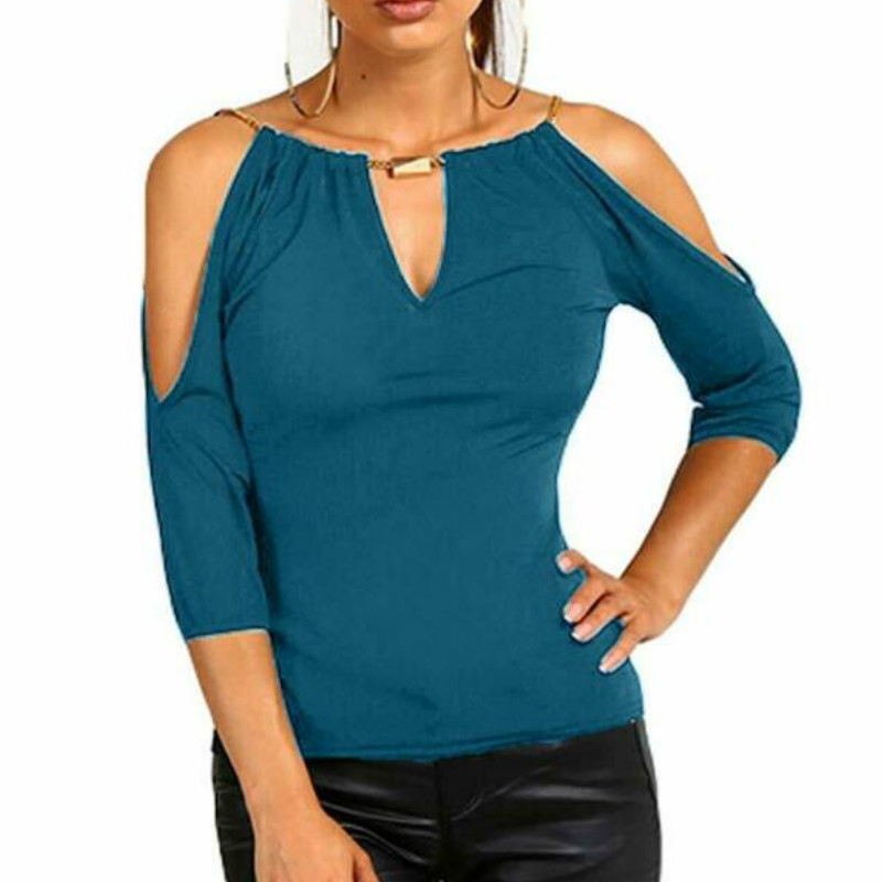 Cămașă de vară din bumbac pentru femei Bluze cu mânecă scurtă fără umeri Cămașă lejeră, solidă, casual S-XL