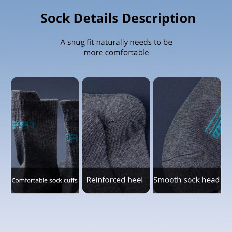 5 paari meeste keskmise varrukaga hingavad sporditrendid kõrvad tõstvad korvpall meeste sokid kevadiseks ja sügiseks mitmekülgsed sokid