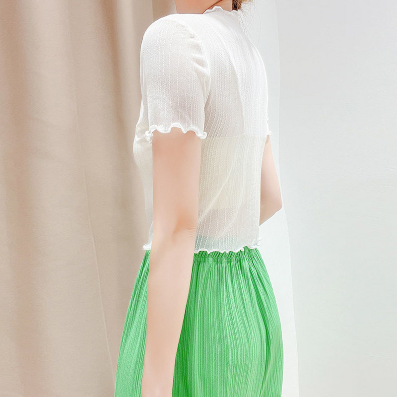 Cămașă scurtă strălucitoare pentru femei, primăvară, vară, petrecere, negru, alb, albastru, cu mânecă scurtă, bluze subțiri sexy pentru femei