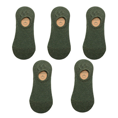 5poros / partijos vyriškos kojinės neslystančios silikoninės nematomos medvilninės kojinės kvėpuojantis tinklelis, patogus vasarinis plonas sportinis vyriškas elastingas kojines