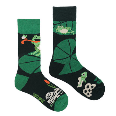 1paar meeste naiste sokid originaal AB Tide sokid keskmise kõrge toruga värvilised kassikoera koala lehma puuvillased sokid Four Seasons unisex sokid