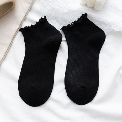 Ins Style Valged Kawaii Ruffle Sokid Satsikud Sokid Naistele Tüdrukutele Lillad Armsad Lühikesed Naiste Sokid