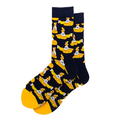 Újdonság férfi zokni ruha Színes absztrakt ujjmintás kényelmes gördeszka kauzális vicces esküvői boldog zokni