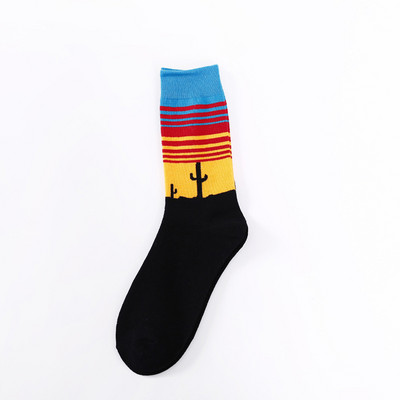 1 pereche de șosete din bumbac Bărbați Femei Street Skateboard Happy Socks Imprimare cu fructe Harajuku Cadou Măr Pere Banane Lămâie Cireșe Sosete amuzante