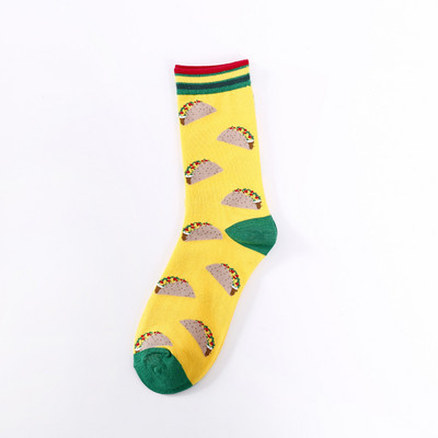 1 pereche de șosete din bumbac Bărbați Femei Street Skateboard Happy Socks Imprimare cu fructe Harajuku Cadou Măr Pere Banane Lămâie Cireșe Sosete amuzante