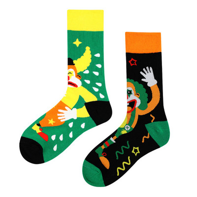 mandariinpart Meeste ja naiste sokid Original AB Trendikas sokid Medium High Tube Sokid Lilled Puuviljad Loomad Multikad Puuvillased sokid