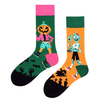 mandariinpart Meeste ja naiste sokid Original AB Trendikas sokid Medium High Tube Sokid Lilled Puuviljad Loomad Multikad Puuvillased sokid