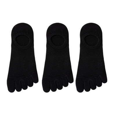 3 paari/partii Meeste sokid Mood vabaaja Pehmed Hingavad Sõrmede Paadisokid Kvaliteetne võrk vabaaja Sox meestele Higi neelav