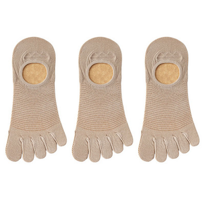 3 paari/partii Meeste sokid Mood vabaaja Pehmed Hingavad Sõrmede Paadisokid Kvaliteetne võrk vabaaja Sox meestele Higi neelav