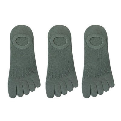 3 paari/partii Meeste sokid Mood vabaaja Pehmed Hingavad Sõrmede Paadisokid Kvaliteetne võrk vabaaja Sox meestele Higi neelav