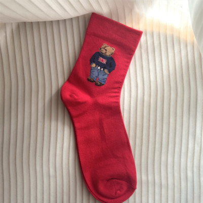 Cartoon Gentleman Bear Meeste Sokid Puuvillane Harajuku Rula Sokid Uudsus Hingav Sox Jõulukingitus носки calcetines носки