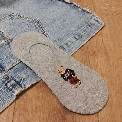Cartoon Gentleman Bear Meeste Sokid Puuvillane Harajuku Rula Sokid Uudsus Hingav Sox Jõulukingitus носки calcetines носки