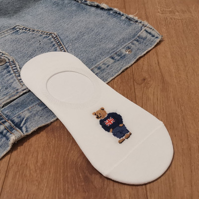 Cartoon Gentleman Bear Meeste Sokid Puuvillane Harajuku Rula Sokid Uudsus Hingav Sox Jõulukingitus носки calcetines носки