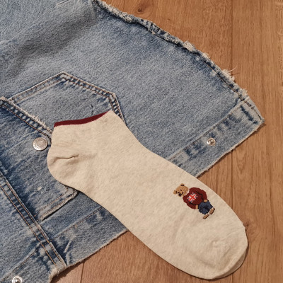 Cartoon Gentleman Bear Meeste Sokid Puuvillane Harajuku Rula Sokid Uudsus Hingav Sox Jõulukingitus носки calcetines носки