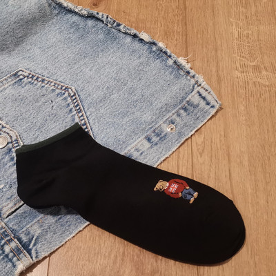 Cartoon Gentleman Bear Meeste Sokid Puuvillane Harajuku Rula Sokid Uudsus Hingav Sox Jõulukingitus носки calcetines носки