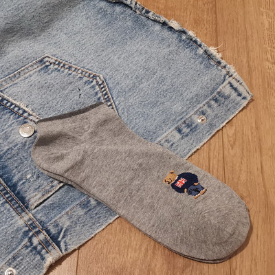 Cartoon Gentleman Bear Meeste Sokid Puuvillane Harajuku Rula Sokid Uudsus Hingav Sox Jõulukingitus носки calcetines носки