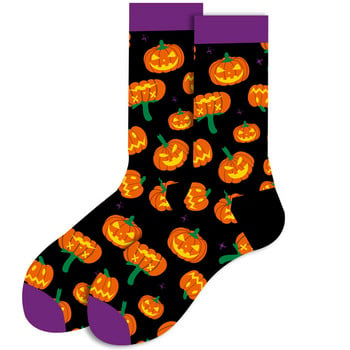 2023 Fun Print Socks Personality Cartoon Skull Pumpkin Head Vampire Bat Mummy Alien Socks Halloween Decoration Cosplay Party