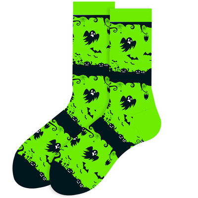 2023 Jautri apdrukas zeķes Personības karikatūra Galvaskauss Ķirbja Galva Vampīrs Sikspārnis Mūmija Citplanētietis Zeķes Helovīna dekorēšana Cosplay ballīte