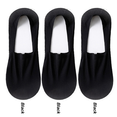 3 pár / tétel férfi csónakzokni divat nyári vékony láthatatlan zokni légáteresztő puha alkalmi Sox kiváló minőségű elasztikus háló Sokken Meias