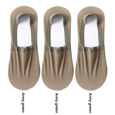 3 pár / tétel férfi csónakzokni divat nyári vékony láthatatlan zokni légáteresztő puha alkalmi Sox kiváló minőségű elasztikus háló Sokken Meias