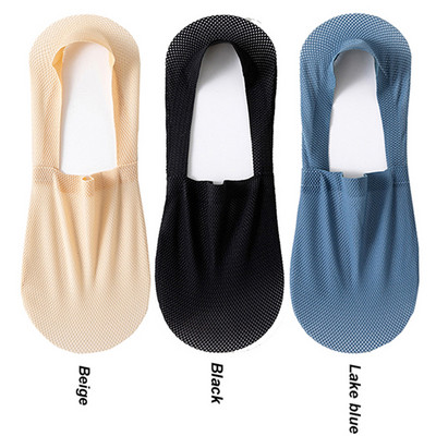 3 pár / tétel férfi csónakzokni divat nyári vékony láthatatlan zokni légáteresztő puha alkalmi Sox kiváló minőségű elasztikus háló Sokken Meias