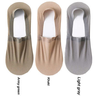 3 pár / tétel férfi csónakzokni divat nyári vékony láthatatlan zokni légáteresztő puha alkalmi Sox kiváló minőségű elasztikus háló Sokken Meias