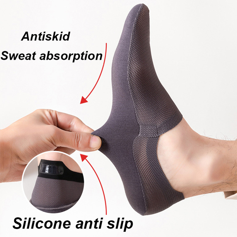 3 pár / tétel férfi csónakzokni divat nyári vékony láthatatlan zokni légáteresztő puha alkalmi Sox kiváló minőségű elasztikus háló Sokken Meias