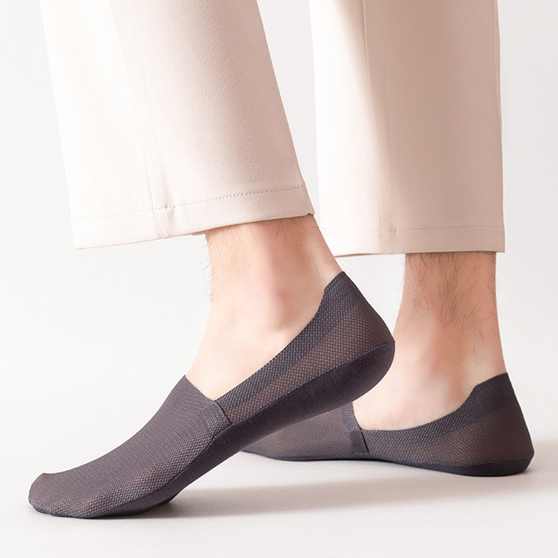 3 pár / tétel férfi csónakzokni divat nyári vékony láthatatlan zokni légáteresztő puha alkalmi Sox kiváló minőségű elasztikus háló Sokken Meias