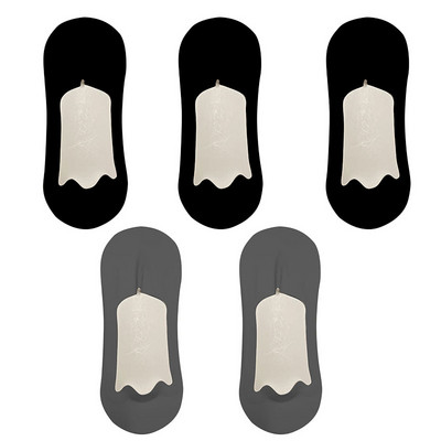 5 paari meeste sokid puuvillased hingavad suvised üliõhukesed No Show Ice siidist sokid silikoonist libisemiskindlad põhjast imavad meeste paadi sokid