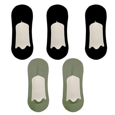 5 paari meeste sokid puuvillased hingavad suvised üliõhukesed No Show Ice siidist sokid silikoonist libisemiskindlad põhjast imavad meeste paadi sokid